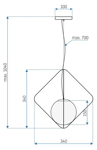 APP1018-1CP Κρεμαστό φωτιστικό