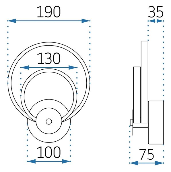 ΦΩΤΙΣΤΙΚΟ ΤΟΙΧΟΥ LED APP1043-W Χρυσό