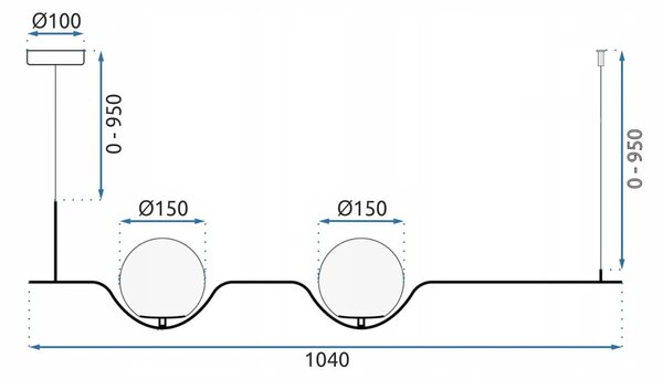 APP981-2CP Κρεμαστό φωτιστικό