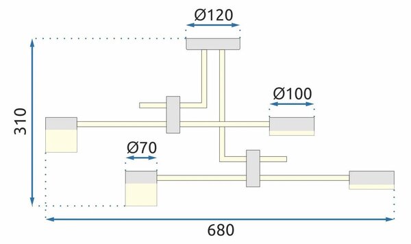 Κρεμαστό φωτιστικό Led APP1001-4C