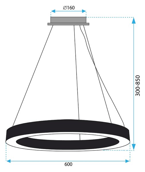 Κρεμαστό φωτιστικό οροφής Led APP1282-1CP