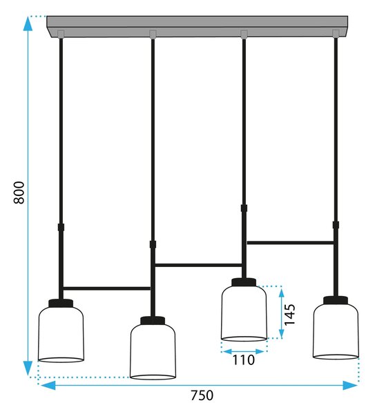 ΚΡΕΜΑΣΤΟ ΦΩΤΙΣΤΙΚΟ ΟΡΟΦΗΣ APP1266-4CP