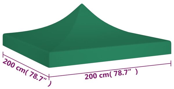 VidaXL Κάλυμμα Τέντας Εκδηλώσεων Πράσινο 2 x 2 μ. 270 γρ/μ²