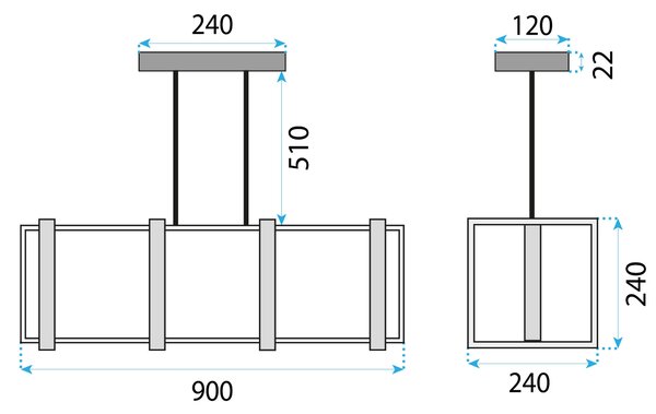Φωτιστικό οροφής Geometrical APP1583-4CP