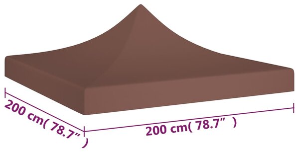 VidaXL Κάλυμμα Τέντας Εκδηλώσεων Καφέ 2 x 2 μ. 270 γρ/μ²