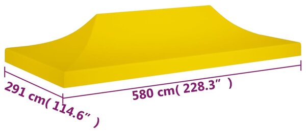 VidaXL Κάλυμμα Τέντας Εκδηλώσεων Κίτρινο 6 x 3 μ. 270 γρ/μ²