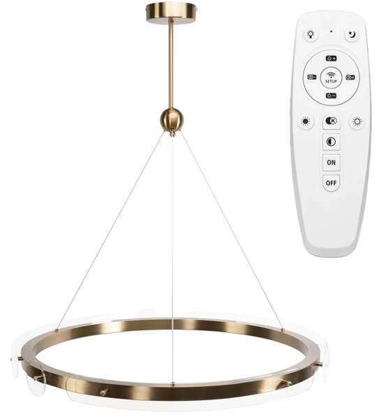 Κρεμαστό φωτιστικό οροφής LED Loop APP1549-cp Gold + Τηλεχειριστήριο