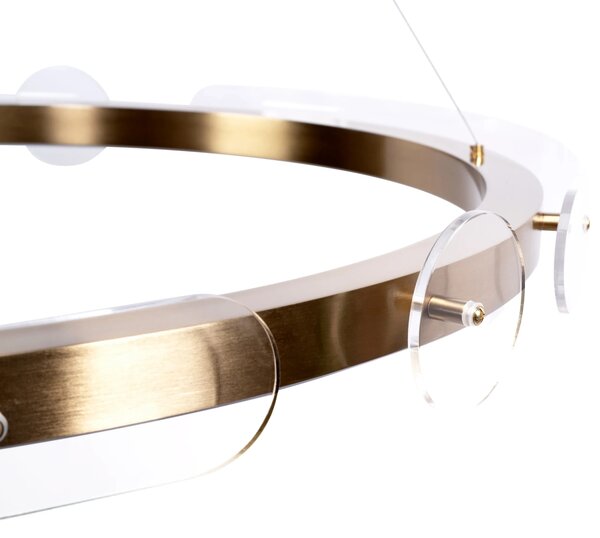 Κρεμαστό φωτιστικό οροφής LED Loop APP1549-cp Gold + Τηλεχειριστήριο