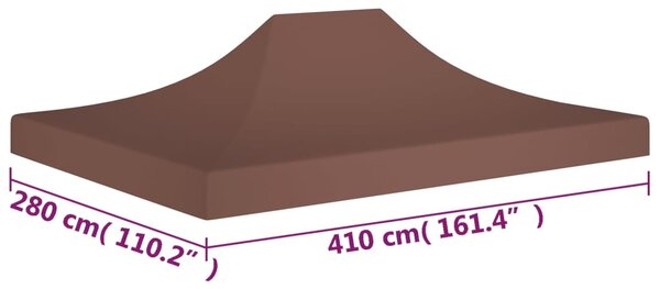 VidaXL Κάλυμμα Τέντας Εκδηλώσεων Καφέ 4 x 3 μ. 270 γρ/μ²