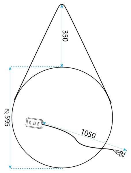 ΚΑΘΡΕΦΤΗΣ ΤΟΙΧΟΥ LED 60cm YH-3339