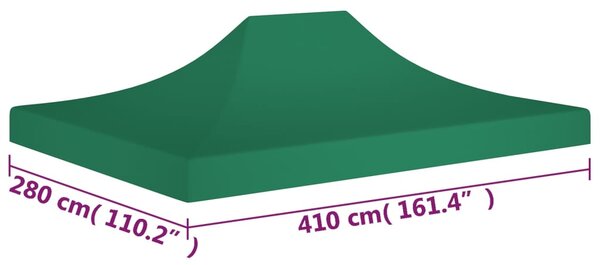 VidaXL Κάλυμμα Τέντας Εκδηλώσεων Πράσινο 4 x 3 μ. 270 γρ/μ²