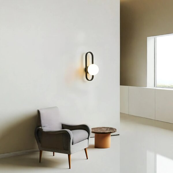 ΦΩΤΙΣΤΙΚΟ ΤΟΙΧΟΥ SCALL APP1755-1W BLACK WHITE