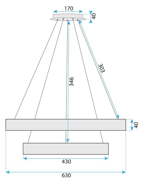 Λάμπα LED G046-2CP CHROME