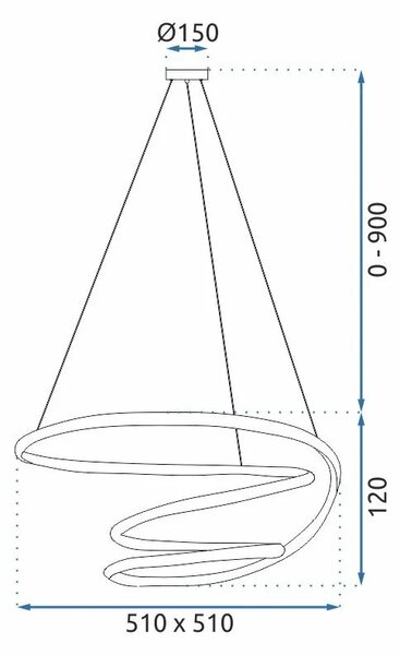 Μοντέρνο φωτιστικό οροφής LED G080-1CP Gold