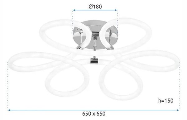 Μοντέρνο φωτιστικό οροφής LED G023-C Gold