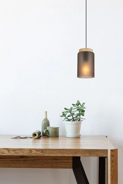 Κρεμαστό φωτιστικό APP1810-1CP Frosted Grey