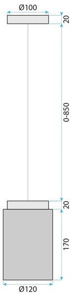 Κρεμαστό φωτιστικό APP1810-1CP Frosted Grey