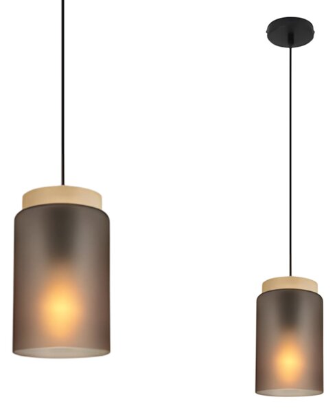 Κρεμαστό φωτιστικό APP1810-1CP Frosted Grey