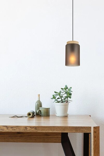 Κρεμαστό φωτιστικό APP1810-1CP Frosted Grey