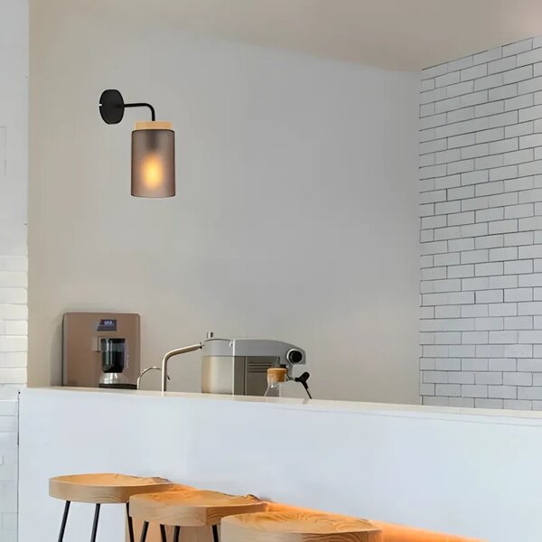Φωτιστικό τοίχου APP1814-1W Frosted Grey