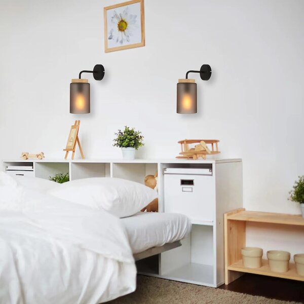 Φωτιστικό τοίχου APP1814-1W Frosted Grey