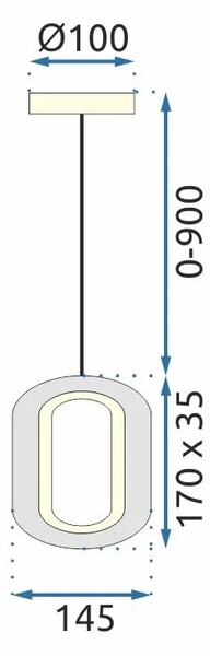 Κρυστάλλινο Κρεμαστό Φωτιστικό LED G114-1CP Złota