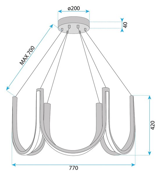 Φωτιστικό οροφής LED APP1749-CP Gold