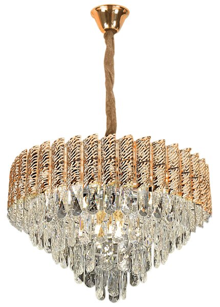 Κρεμαστό φωτιστικό με κρύσταλλα G054-CP 50cm GOLD
