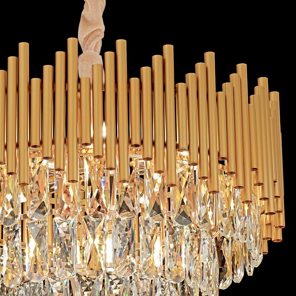 Κρεμαστό φωτιστικό με κρύσταλλα G062-CP 50CM GOLD