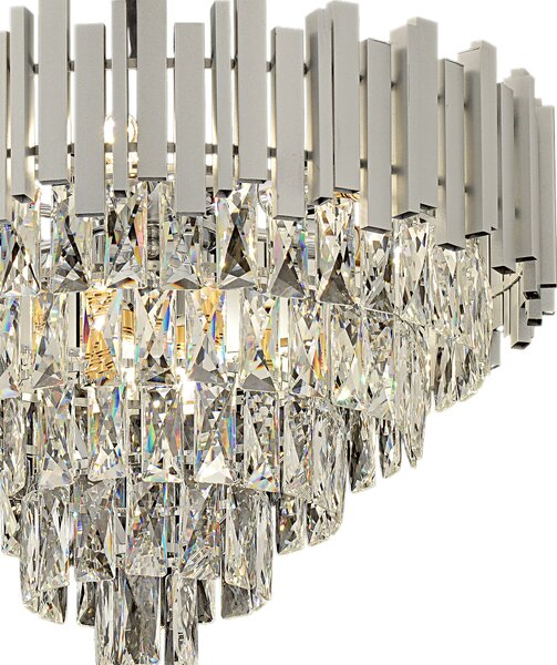 Κρεμαστό φωτιστικό με κρύσταλλα G051-CP 50CM Chrome