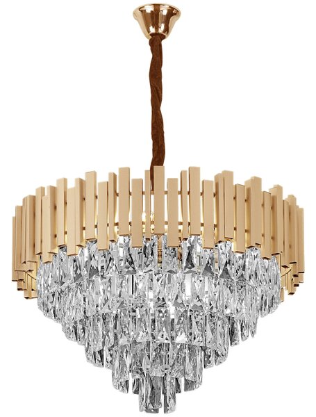 Κρεμαστό φωτιστικό με κρύσταλλα G052-CP 60CM GOLD