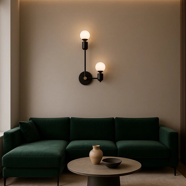 Φωτιστικό τοίχου APP1707-2W BLACK