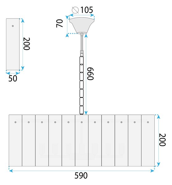 Κρεμαστό φωτιστικό με κρύσταλλα APP1779-CP 60CM Gold