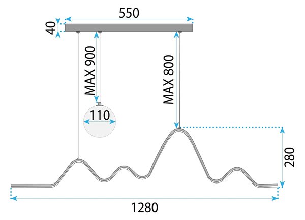 Λάμπα LED LHJ033-CP BLACK
