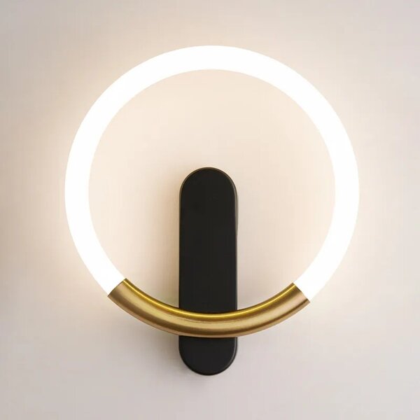 ΦΩΤΙΣΤΙΚΟ ΤΟΙΧΟΥ LED LHJ068-W C BRUSH GOLD/BLACK