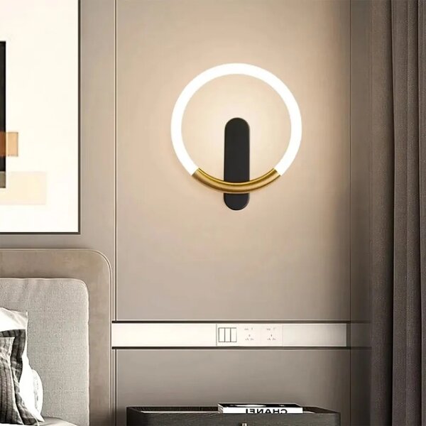 ΦΩΤΙΣΤΙΚΟ ΤΟΙΧΟΥ LED LHJ068-W C BRUSH GOLD/BLACK
