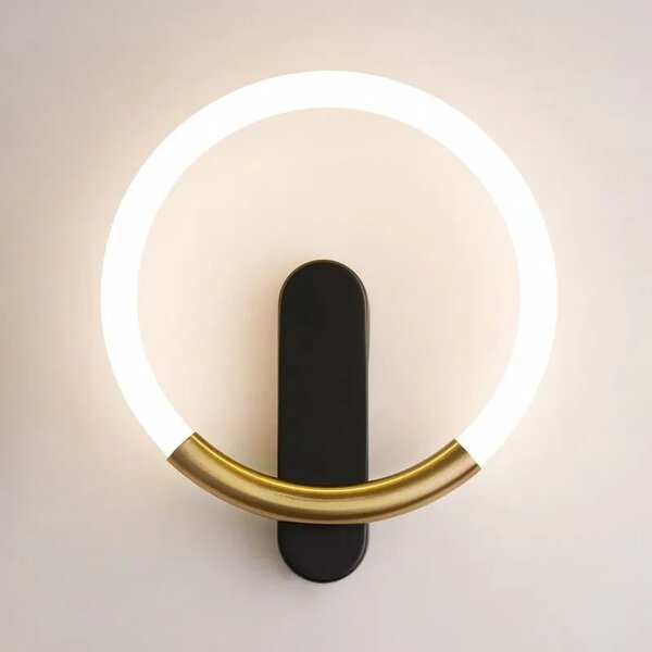 ΦΩΤΙΣΤΙΚΟ ΤΟΙΧΟΥ LED LHJ068-W C BRUSH GOLD/BLACK