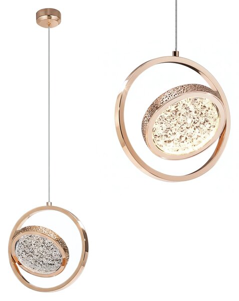 Κρυστάλλινο Κρεμαστό Φωτιστικό LHJ106-1CP LIGHT ROSE GOLD
