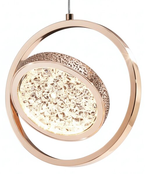 Κρυστάλλινο Κρεμαστό Φωτιστικό LHJ106-1CP LIGHT ROSE GOLD