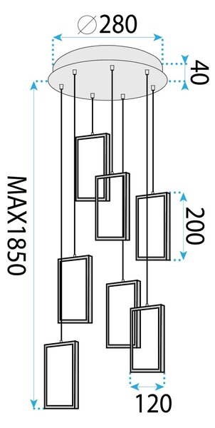 Λάμπα LED LHJ089-7CP BLACK