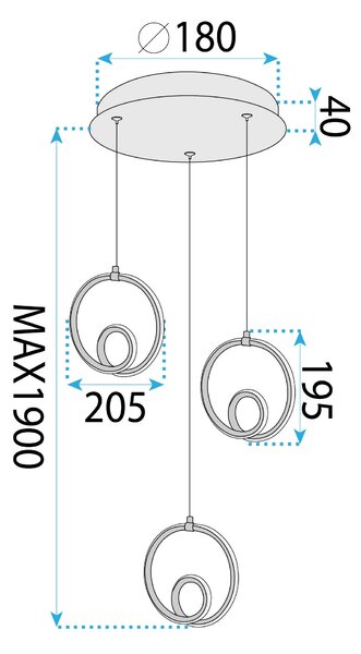Λάμπα LED LHJ095-3CP GOLD