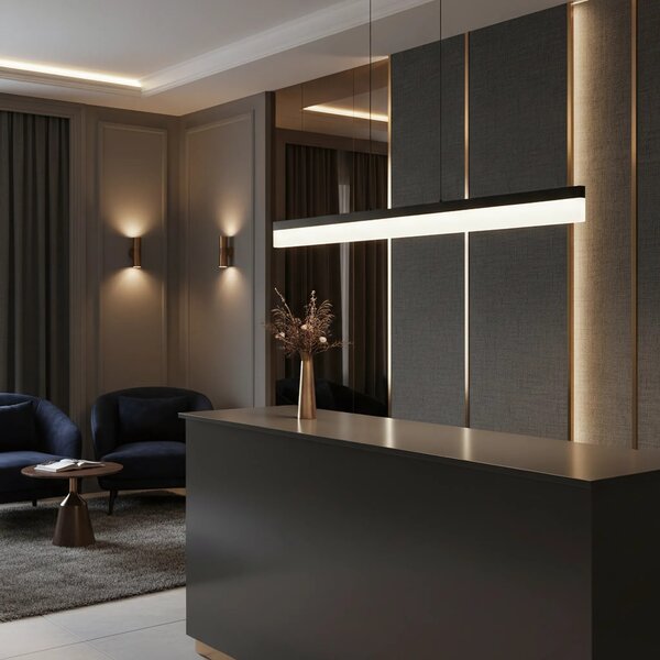 Λάμπα LED APP1692-CP 120 cm Black