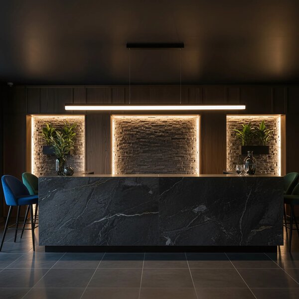 Λάμπα LED APP1695-CP 200 cm Black