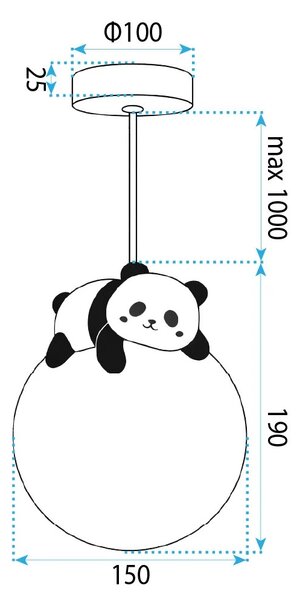 Κρεμαστό φωτιστικό PANDA G162-1CP
