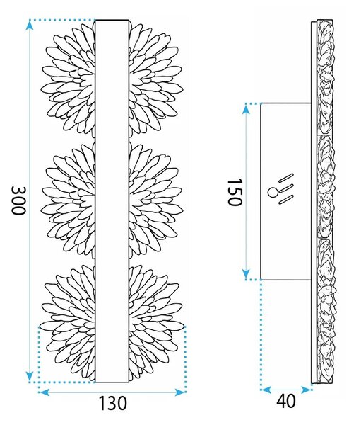 ΕΠΙΤΟΙΧΟ ΦΩΤΙΣΤΙΚΟ LED G149-3W GOLD BRUSH