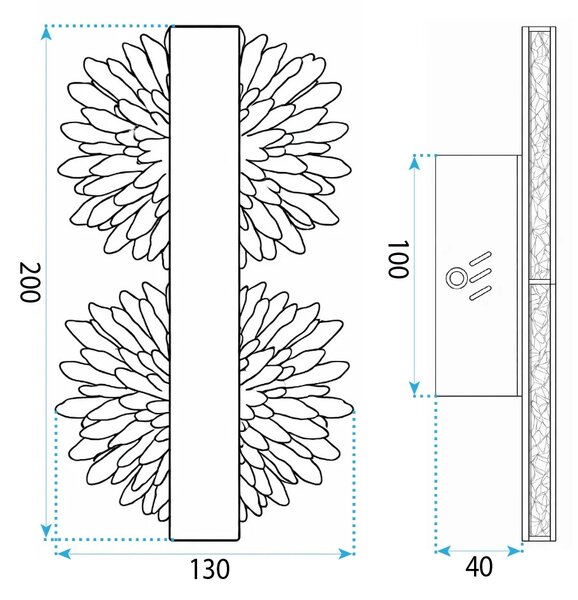 ΕΠΙΤΟΙΧΟ ΦΩΤΙΣΤΙΚΟ LED G147-2W GOLD BRUSH