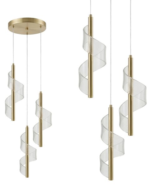 ΚΡΕΜΑΣΤΟ ΦΩΤΙΣΤΙΚΟ ΟΡΟΦΗΣ LED G178-3CP GOLD
