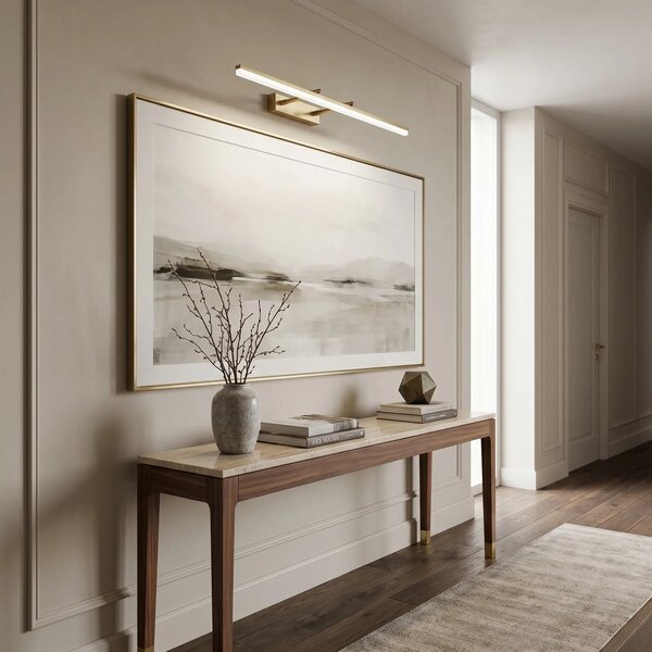 Επιτοίχο φωτιστικό μπάνιου LED APP1877-1W 80cm BRUSH GOLD