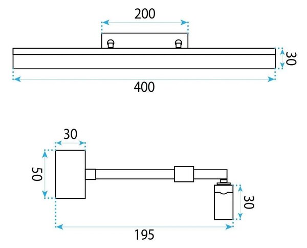 Επιτοίχο φωτιστικό μπάνιου LED APP1878-1W 40cm BLACK