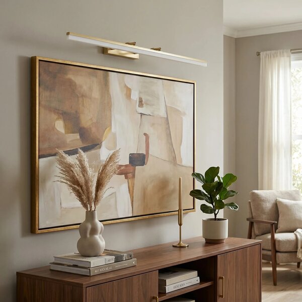 Επιτοίχο φωτιστικό μπάνιου LED APP1877-1W 80cm BRUSH GOLD